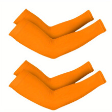 (Orange, 2 Pairs) 2 paires de manchons de bras de glace rafraîchissants, manchons de compression respirants de qualité supérieure,
