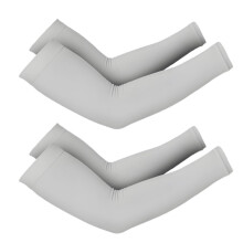 (Grey, 2 Pairs) 2pairs of cooling ice arm sleeves, premium breathable compression arm sleeves, are suitable for both men and women to
