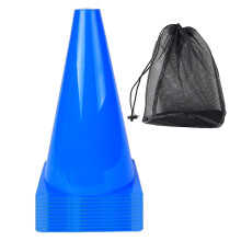 10Pcs Traffic Cone Skate Obstacles Training Maker Cone Soccer Accessorys Blue