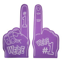 2pcs Giant Foam Finger Cheerleading for Sports Competition Stadium Support Tool Purple