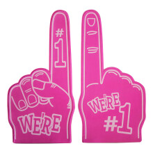 Number 1 Game Cheer Gloves Football Cheer Supplies Cheering Gestures Boy Gift Pink