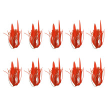 10Pcs Silicone Spinnerbait Skirts Umbrella Skirts for Fishing Jigs, Fluorescent orange