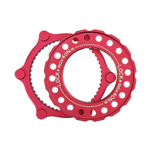 6-Bolt Disc Brake Mount Change Component for Center Lock Cycling Use Red