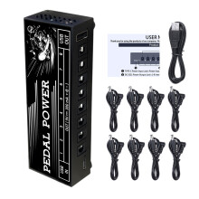 Compact 8 Output Guitar Pedal Power Supply with Type C Input Port
