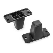 Suitcase Replacement Feet Black PVC Bottom Support with 60 Mm Size