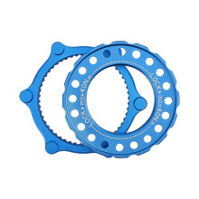 Disc Brake Mount Change Component for Center Lock Systems and Cycle Care Blue