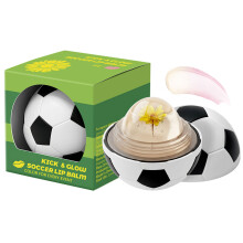 Daily Use Flower Lip Balm in a Soccer Ball Compact for Purse or Desk Color4