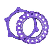 Center Lock to 6-Bolt Disc Brake Mount Change Component for Cycle Service Purple