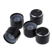 10Pcs Potentiometer Control Knob 6mm Shaft Hole Amplifier Knob Easy to Install Black