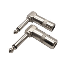 Heavy Duties 1/4" Right Angle Plugs TS Mono for Speaker Cable Patches Cable