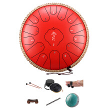 15 Note 13 Inch C Major Steel Tongue Handpan Drum Set Music Lovers Gift  3