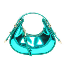 PU Leather Clutch Purse for Women Wedding Purse Evening Bag Eye-catching Handbag Green