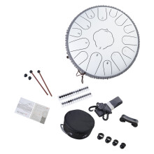 15 Tone 13 Inch C Major Steel Tongue Drum Handpan Music Set Bag Mallets  5