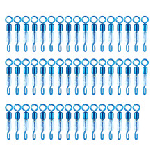 50Pcs Welded Rings High Strength Stainless Steel Fishing Swivels Snap Swivels Blue small