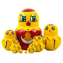 Classical Russian Matryoshka Nesting Dolls Wood Stacking Toy for Kids Fine Motor