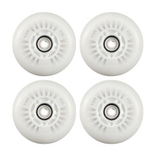 4Pcs Flashing Inline Skate Wheels LED Flashing Flashing White optical core 80mm