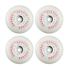 4Pcs Flashing Inline Skate Wheels LED Flashing Flashing Replacement Red optical core 68mm