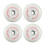 4Pcs Flashing Inline Skate Wheels LED Flashing Flashing Replacement Red optical core 68mm 1