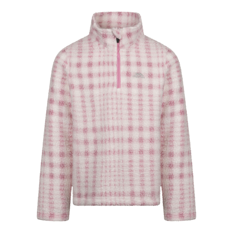 Trespass (7-8 Years, Sweet Pink) Childrens/Kids Booker At200 Half Zip Fleece Top