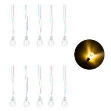 10Pcs LED Ceiling Light Lamp HO Scale for Sand-table Exercise Warm White 100 scale