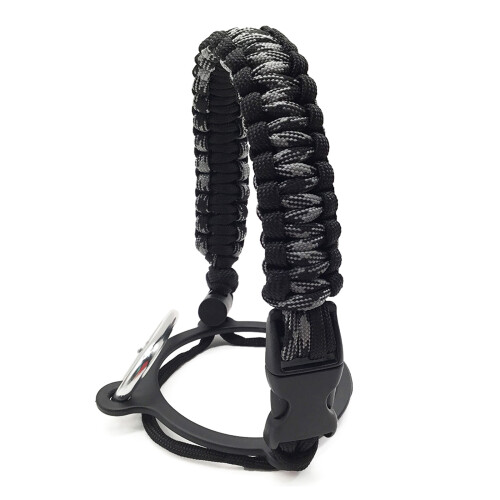Water Bottle Handle Strap, Water Bottle Strap Paracord Handle with Black gray camou