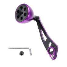 Fishing Reels Handle Metal Reels Handle Grip Baitcasting Reels Power Handle Purple 35mm