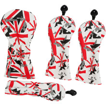 4Pcs Waterproofs PU Leather Golfs Club Head Cover Replacement Driver Headcover