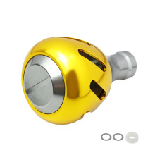 Reel Rocker Arm Aluminum Fishing Reel Metal Handle Arm Fishing Wheel Handle Knob Gold 40mm