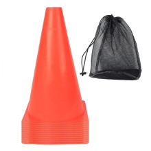 10Pcs Football Training Maker Bucket Agilitys Cone Field Skating Marker Orange color