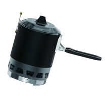 Aluminum Pot Camp Cook Stove Pot Set with Gather Frame for Hiking and Camping Black