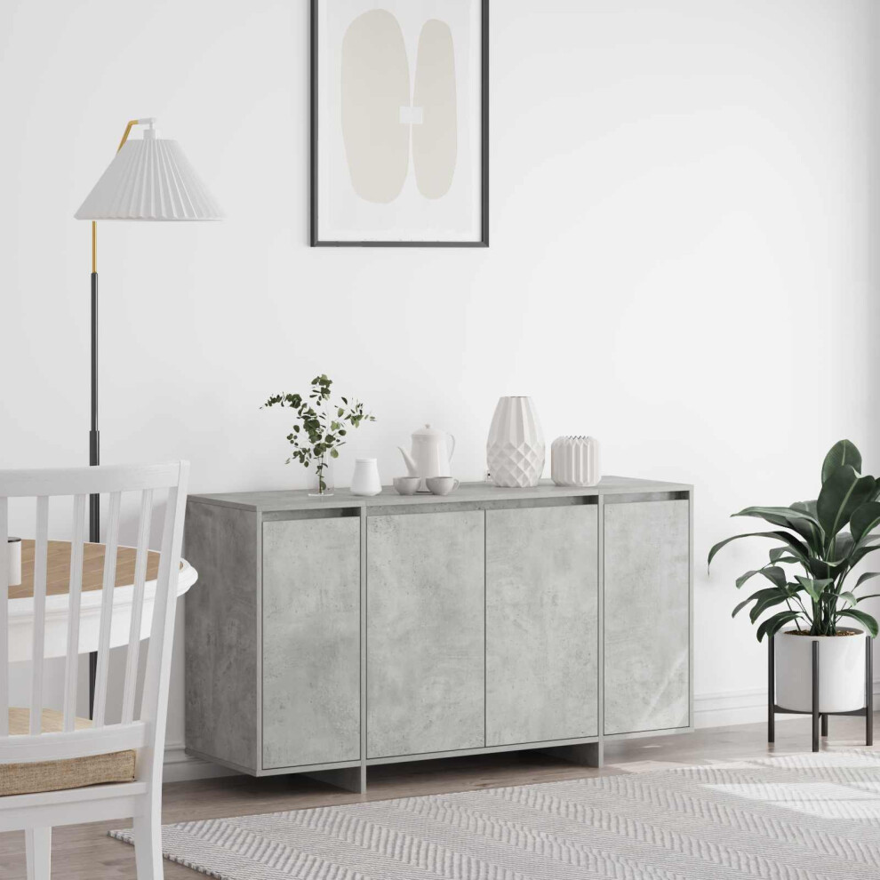 Vidaxl Sideboard Concrete Grey 135 X 41 X 75 Cm Engineered Wood