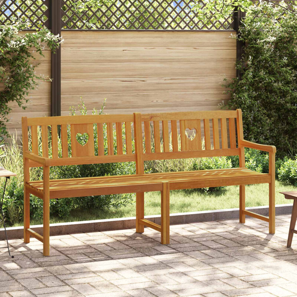 Vidaxl Outdoor Bench Natural 180 X 55.5 X 90 Cm Solid Acacia Wood