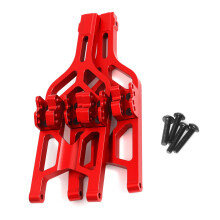 Front Rear Lower Suspension Arm Assembly Part Rustproof Kits for 1/10 Car Toy Red