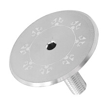 Stem Replacement Cap 31.8 mm Aluminum Top Piece with Center Bolt Silver