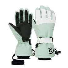 Windproof Winter Warm Gloves Full Finger Ski Snowboard Gloves for XL Light fruit green