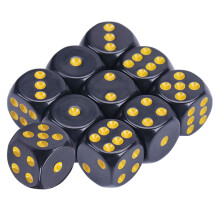 Acrylic Game Dices Teaching Dices Educational Counting Toy Math Learning Tool Yellow