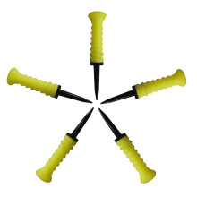 5Pcs Golfs Tees Castles Type Low Resistance More Distance Consistent Height Tees Yellow