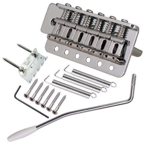 Bridge with whammy Bar for 6String Guitar Tailpiece Guitar Tremolo Bridge System Silver