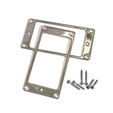 Set of 2 Metal Humbucker Pickup Mounting Rings for Electric Guitar or Bass Silver