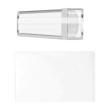 Clear Silicone Nail Stamper Set Jelly Nails Art Template Tools with Scrapers