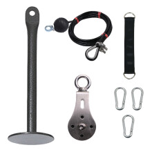 Pull Down Pulleys Systems Exercise Weight Plate Chest Cable Machine Attachments
