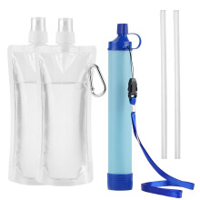 (5 In 1) Pailles de Filtration d'eau portables pour les Situations d'urgence, un ensemble conçu pour les activités de plein air