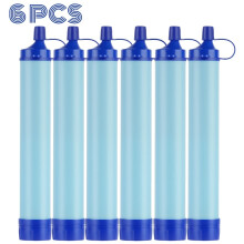 (6 Pack) Pailles de Filtration d'eau portables pour les Situations d'urgence, un ensemble conçu pour les activités de plein air