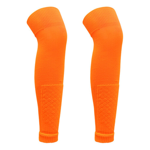 Full Leg Compression Sleeves Long Knee Brace Support Protector for Weightlifting Orange