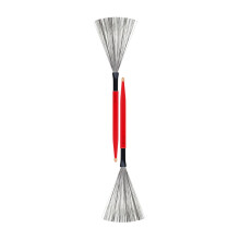 1Pair Carbon Steel Wire Percussions Drum Stick Wood Handle Drum Wire Drum Brush Red