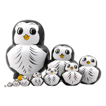 Decorative Russian Nesting Figures Colorful Wood Dolls for Room Decors