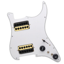 Guitar Back Plate Pickup Cover Scratchplate Assembly PVC White Black and yellow pic