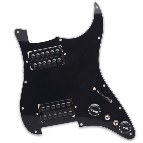 Stable PVC Pickguard Set Scratch Plate Guitar Accessory Scratch Plate Black black pickup