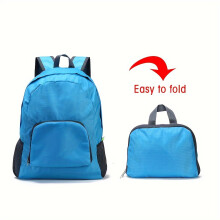 (Blue) 1 Stück faltbare Rucksack-Reisetasche – leichter Damen-Rucksack – tragbare Herren-Outdoor-Sporttasche mit großem Fassung