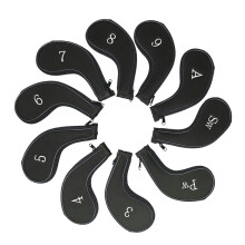 10Pcs Mesh Fabric Golf Head Cover Golfs Club Head Golf Wedges Cover with Number Red